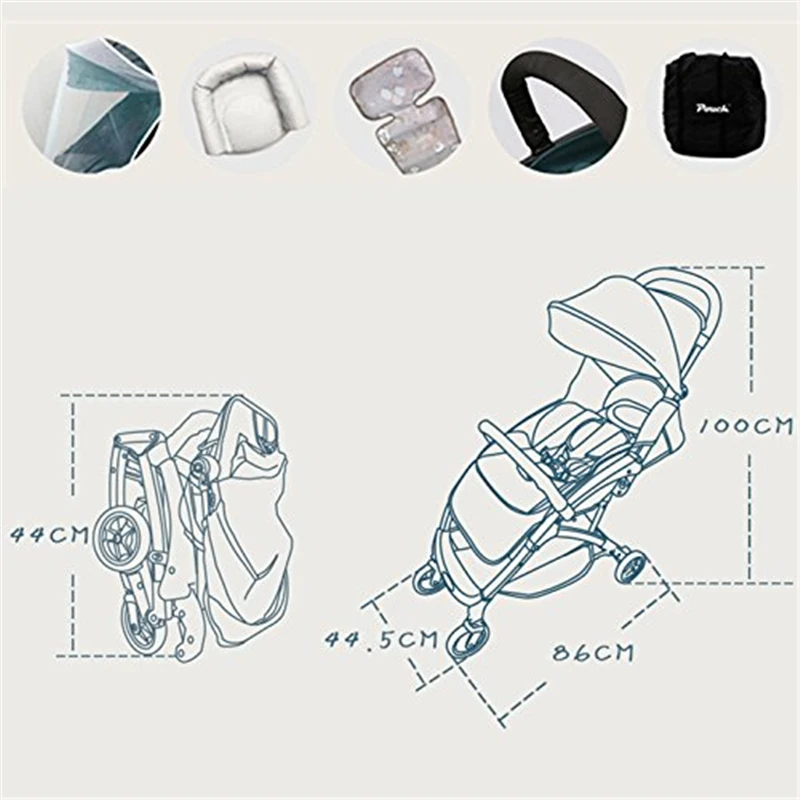 6,8 кг высокое качество легкая портативная детская коляска, допускается в самолетах, можно сидеть и лежать Детские коляски