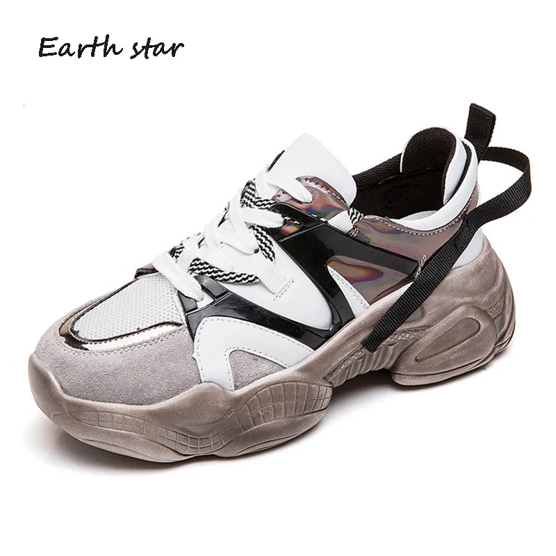 Повседневная обувь для женщин Кроссовки на платформе Модная брендовая zapatos de mujer