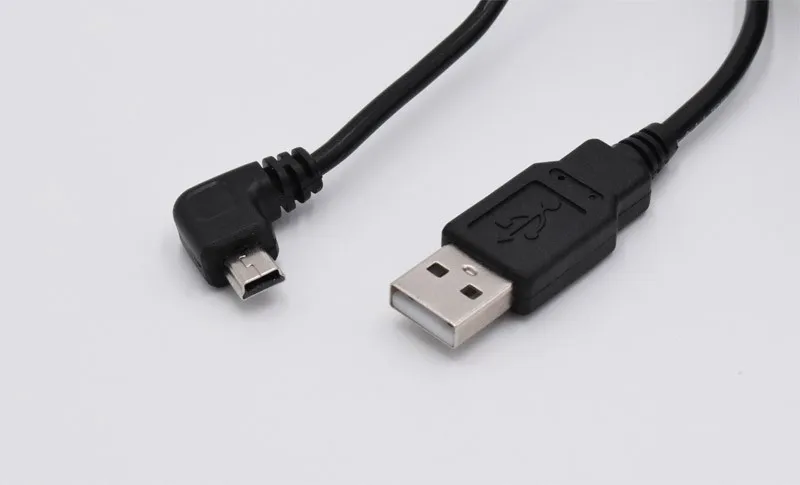 Автомобильный зарядный изогнутый мини-usb кабель для автомобильного видеорегистратора камера видео рекордер/gps/PAD и т. Д. Длина кабеля 3,5 м(11.48ft) линия передачи данных