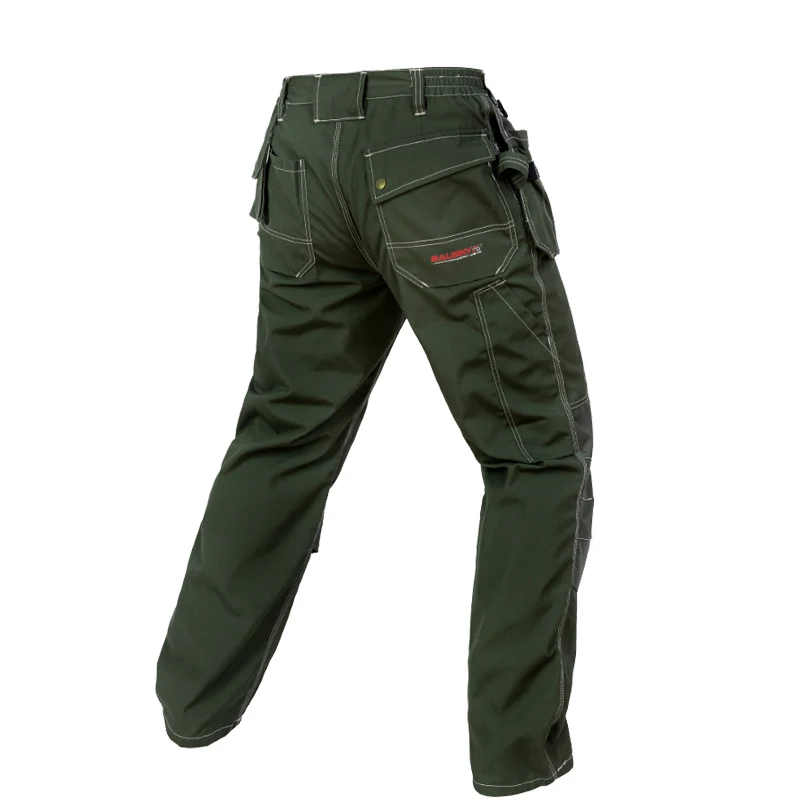 Bauskydd механик армейский зеленый брюки карго с наколенниками Рабочая одежда
