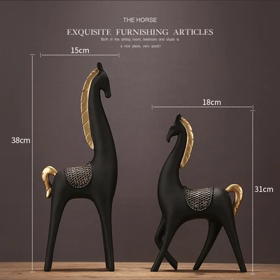 

elk furnishing resin Home decoration creative office living room TV cabinet display artware resin modern gift horse decoration