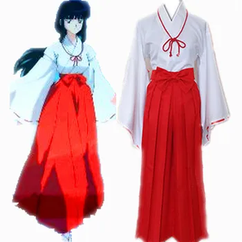 

Hot Inuyasha Kikyo Kimono Cosplay Costume Full Set for Women Custom made Halloween carnival Anime cosplay costume Party Dress