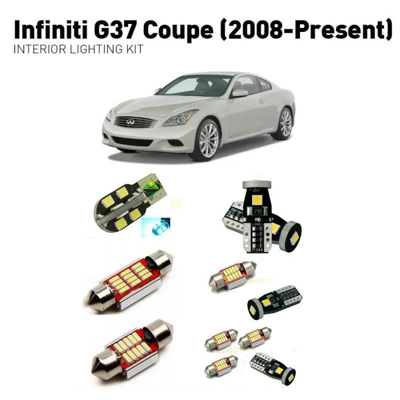Светодиодные лампы для салона автомобиля Infiniti g37 coupe 2008 + 7 шт. | Автомобили и