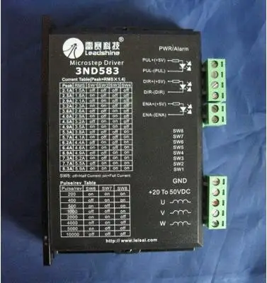 

Leadshine 3ND583 3-phase stepping Drive work 36-50 VDC out 2.1A to 8.3A for NEMA 23 stepper motor