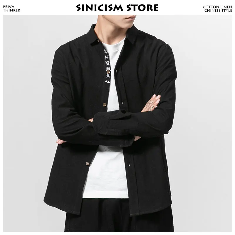 Sinicism Store, мужская рубашка, обычная посадка,, мужская белая, Японская уличная одежда, хлопковая рубашка, мужская, Harajuku, с длинным рукавом, рубашки размера плюс