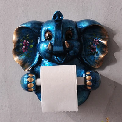 3D Paper towel rack toilet roll paper holder toilet paper box shelves bathroom wall hanging resin
