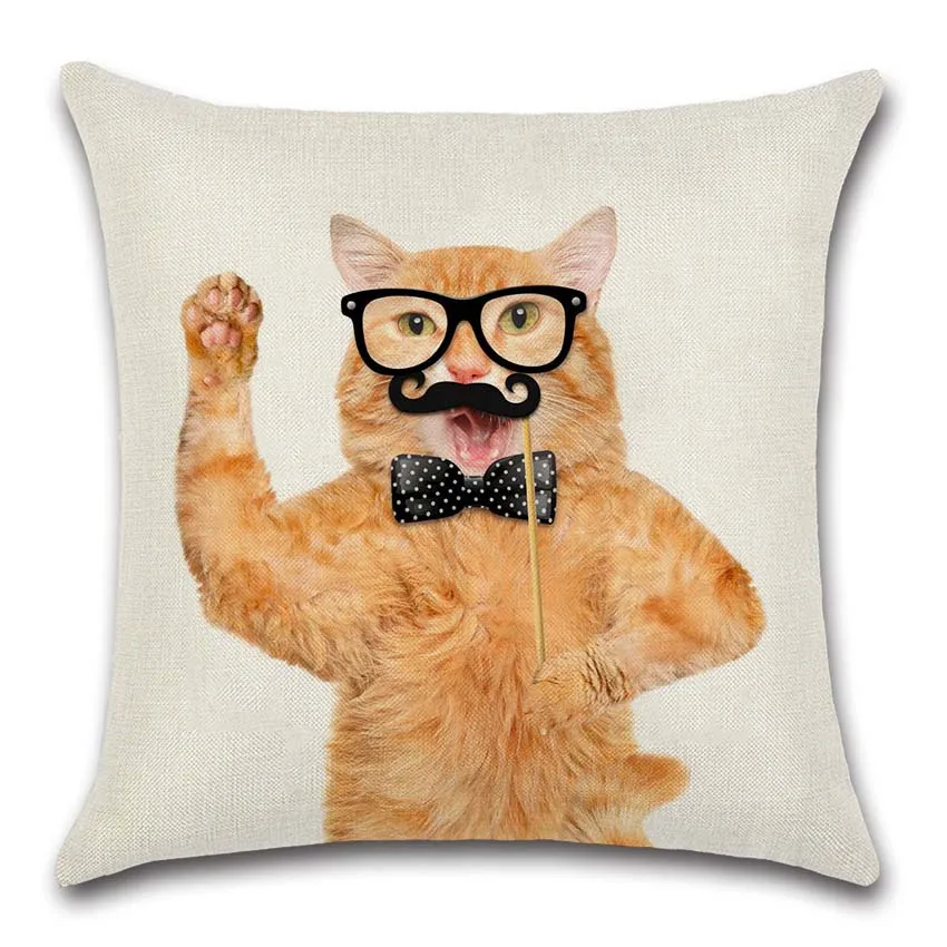 Забавная подушка для селфи с музыкой Boss Cat наволочки украшения дома дивана кресла