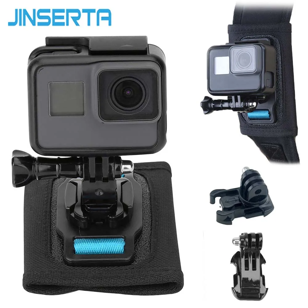 

JINSERTA Backpack Mount for Gopro Hero 7 Quick Release Strap Bracket Holder with J Shape Base Rotating base for GoPro 6 5 Xiaomi