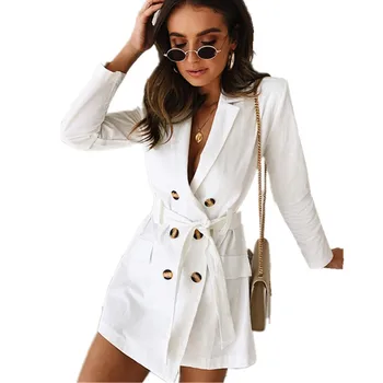 

2020 Autumn Winter White Women Trench Long Coat Fashion Turn-down Collar Buttons Tunic Slim Sashes Belt Outwear Office Lady Coat