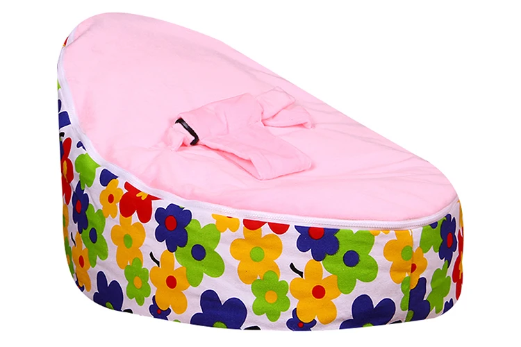 Levmoon средний синий цветок сливы кресло мешок детская кровать для сна Портативный складной детского сиденья Диван Zac без наполнитель