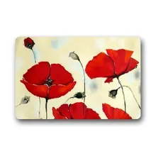 Aplisia комнатные коврики для дома Нескользящие прямоугольные цветы мака Живопись дизайн двери и открытый входная дверь коврик