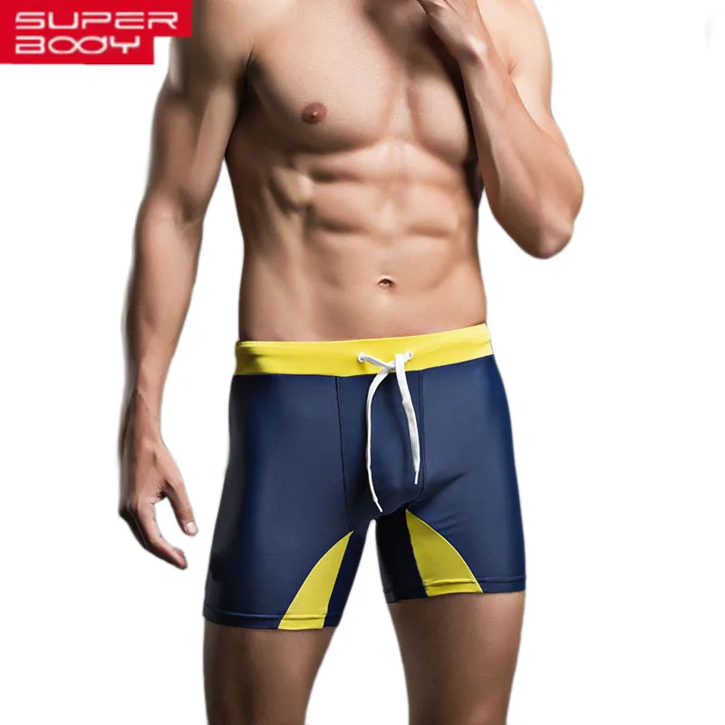 new blue gray Shorts Men Swimwear men Swimsuit boxer Man Bathing Suit ...