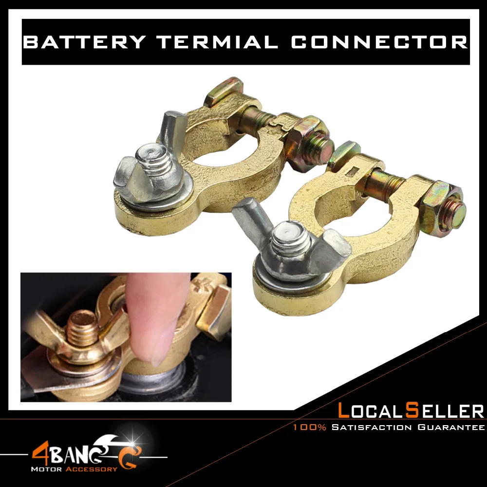 2 шт. автомобильный Клеммный Зажим для аккумулятора карабин замена из чистой меди универсальный
