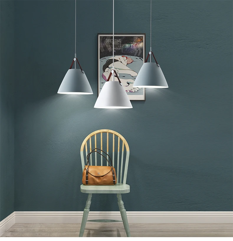 Iluminação do Pendente Sala de Jantar Moderna para o para o Quarto Sala de Estar Luz de Suspensão Restaurante Cozinha Lâmpada Pingente Levou Luz Nordic Light Quarto 7 nordic minimalist