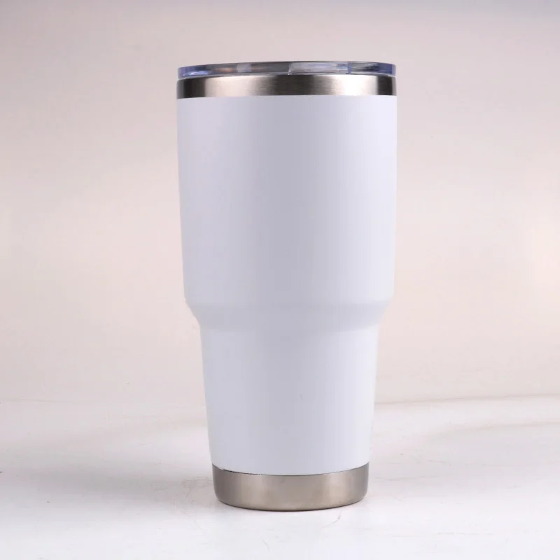 10 шт. Простая Современная 30 унций классический стакан для путешествий Подарочная кружка вакуумный изолированный кофе пивная чашка-18/8 бутылка для воды из нержавеющей стали - Цвет: White