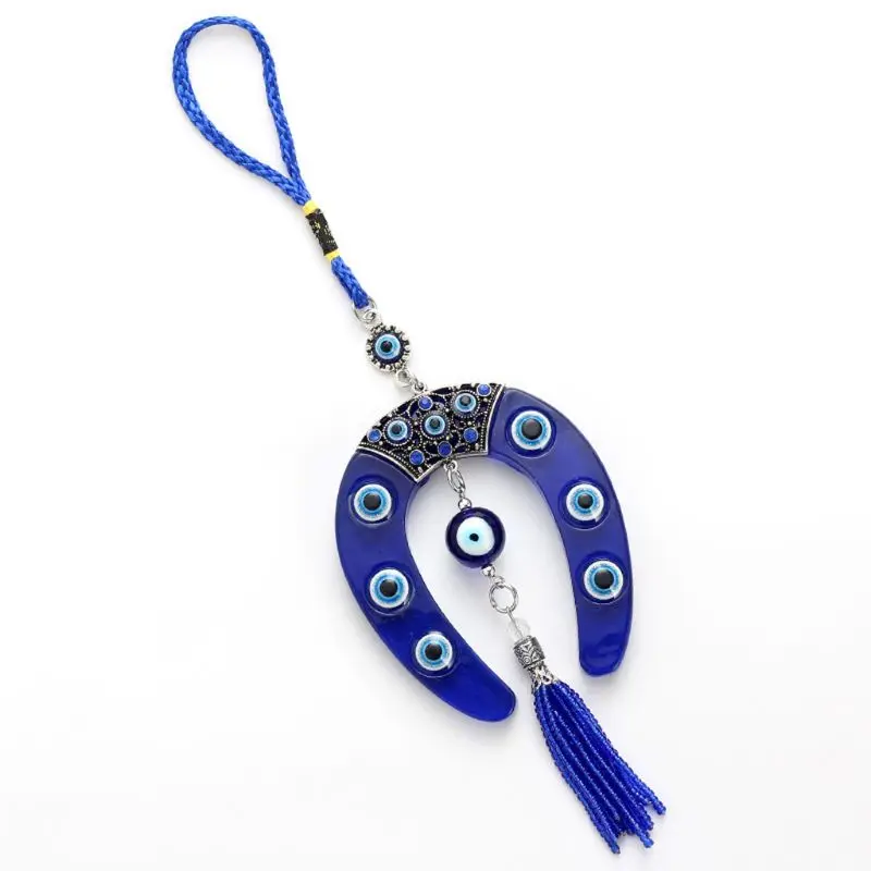 

Turkish Blue Evil Eye Keychain Car Key Ring Amulet Lucky Charm Hanging Pendant