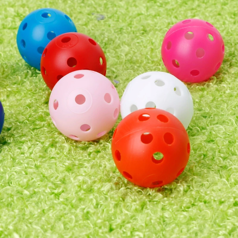 Один шт полые красочные Мячи Для Гольфа Дети Играя игрушки для тренировок в помещении и на улице