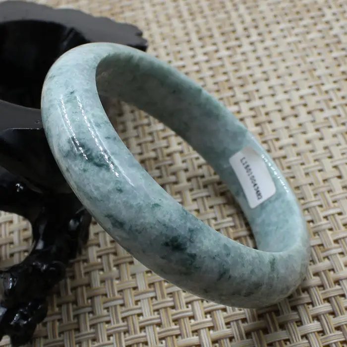 

61mm Certified Grade "A" Natural Green Jadeite Jade Gems Bracelet Bangle 3482 10.20 40