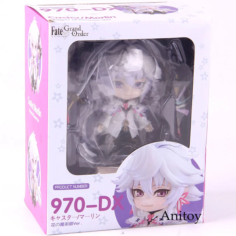 Nendoroid 970-DX FGO Fate Grand Order Caster Мерлин Магус цветов Ver. ПВХ Мерлин судьба фигурку Коллекционная модель игрушки