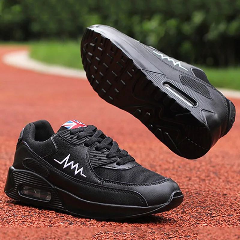 

New Air zoom Running Shoes Men PU Mesh Winter Summer Soft Light Sneakers Women Lace Up Lifestyle Comfort Black White Sport Shoes