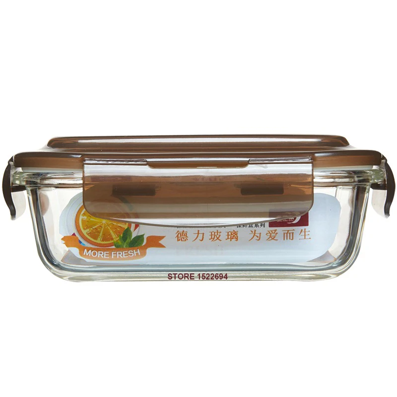 Контейнер пищевой стеклянный для микроволновой печи 380 мл|food containers with lids|glass