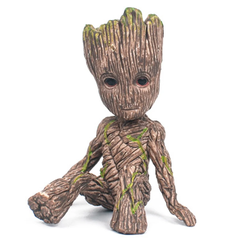 

Baby Action Figures Guardians of The Galaxy Flowerpot Cute Model Toy Pen Pot Best Christmas Gifts For Kids Home Decoration