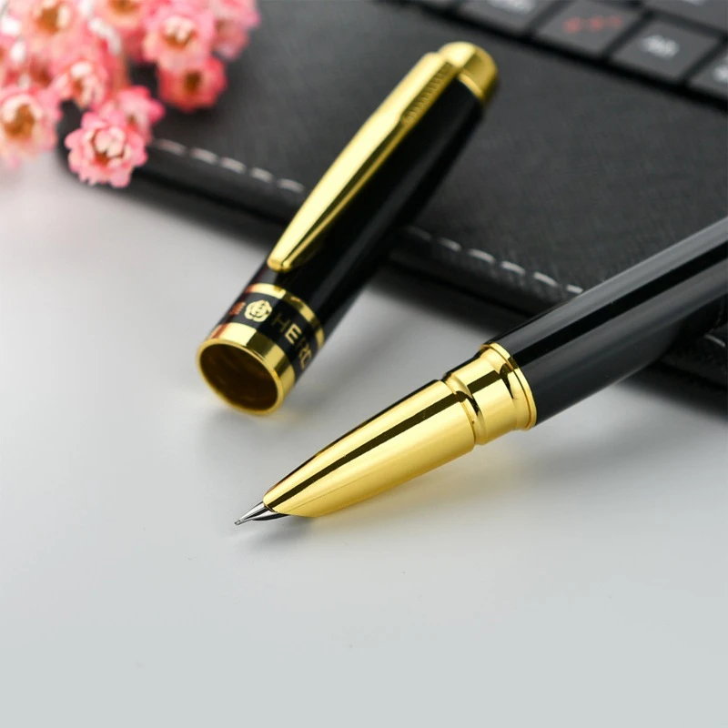 Роскошная перьевая ручка Hero в стиле ретро, 0,5 мм, золотые перьевые чернильные ручки для школы, каллиграфическая ручка, канцелярские принадлежности для офиса, школьные принадлежности