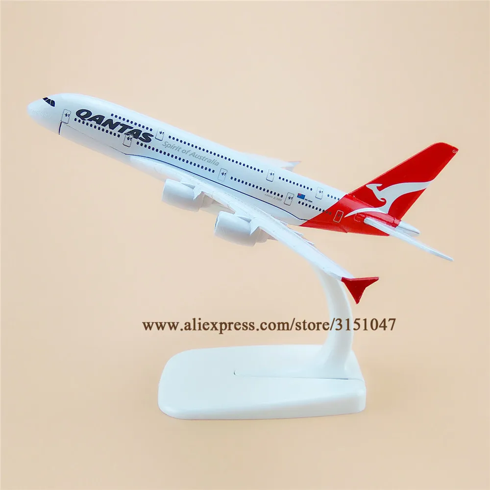 Модель самолета авиакомпании Qantas Spirit Of Australia A380 из металлического сплава модель