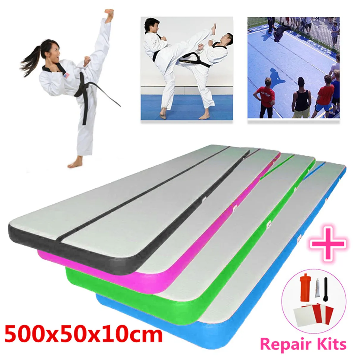 

500x50x10cm Airtrack Air Track Floor Home Inflatable Gymnastics Tumbling Mat GYM Inflatable Balance Equipment Exercise