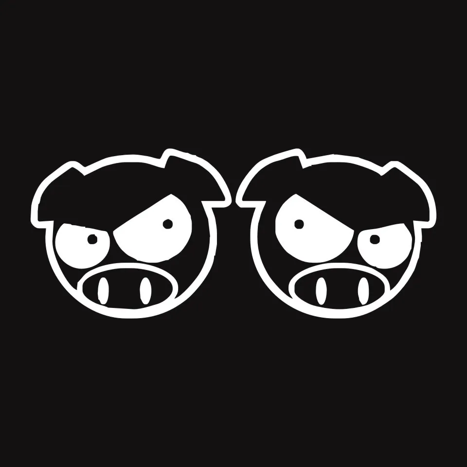 Cunymagos Evil Rally Pigs Cartoon Rearview Mirror Decals Stickers Car-styling Motorcycle Auto Car Body Vinyl Sticker 11.39 (4)