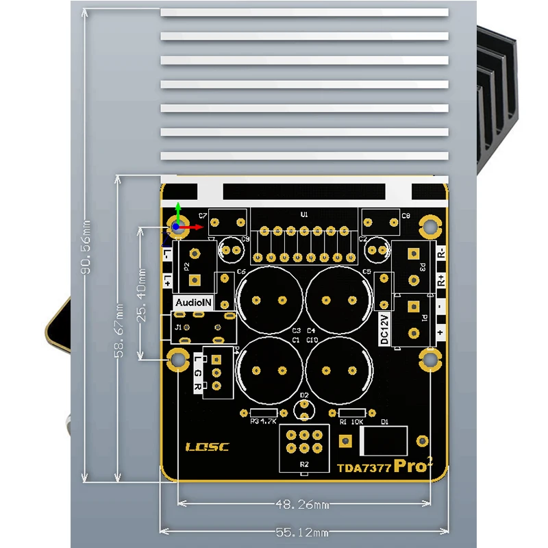 AIYIMA DC12V TDA7377 усилитель мощности аудио Плата 35Wx2 класс AB стерео 2,0 канальный автомобильный аудио усилители DIY для 4-8Ohm динамик