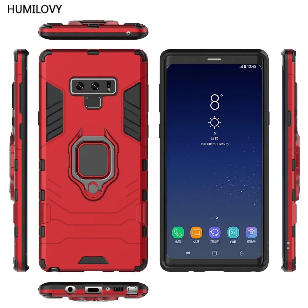 

For Samsung Galaxy Note 9 Case 6.4" Car Holder Stand Magnetic Bracket Ring TPU Cover Case For Samsung Note 9 Funda Coque Capa