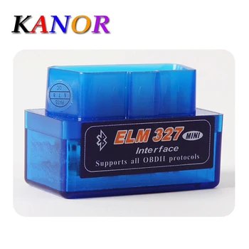 

KANOR Latest Version Mini ELM327 Auto Scanner ELM 327 Bluetooth OBD2 for Android Torque OBDII Car Vehicle Scan Diagnostic Tool