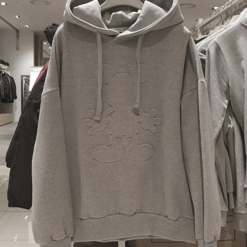 KYMAKUTU Autumn 3D Mickey Solid Women Hoodies 2018 New Long Sleeve Casual Loose Sweatshirt Hooded Pullover Female's Tops L- 5XL KYMAKUTU Autumn 3D Mickey Solid Women Hoodies 2018 New Long Sleeve Casual Loose Sweatshirt Hooded Pullover Female's Tops L- 5XL