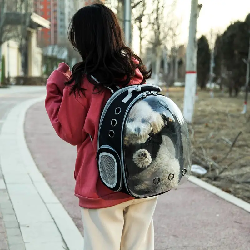 

Transparent Pet Carrier Waterproof Puppy Travel Bag Breathable Space Capsule Backpack for Cat Dog