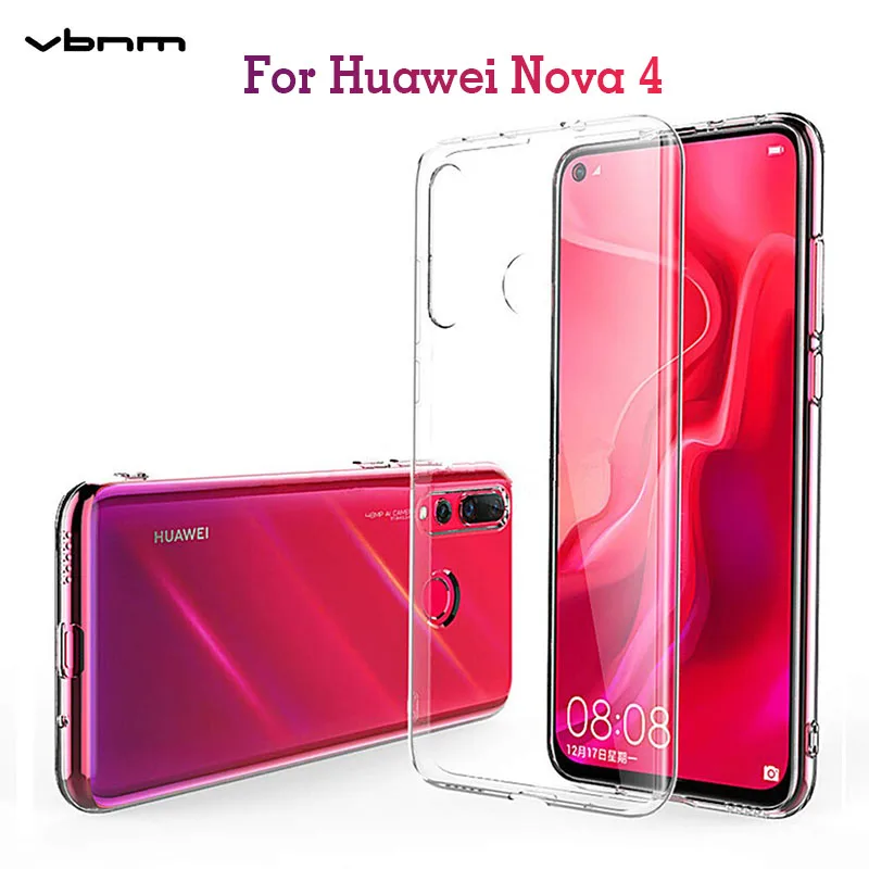 For Huawei Nova 4 Case Thin Soft TPU Silicon Gel Transparent Back Cover 6.40 inch Protect |