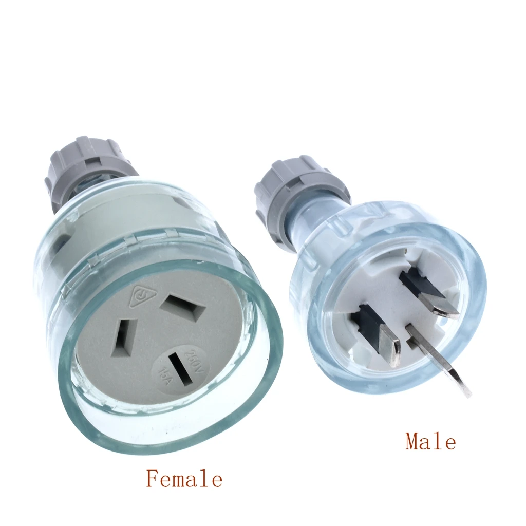 1 pcs SAA Rewirable Plug Socket Australian Female Socket 3 Prong Electrical Socket Grounded
