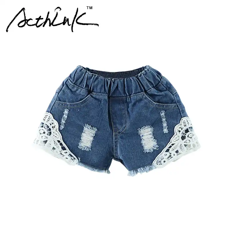 baby girl distressed shorts