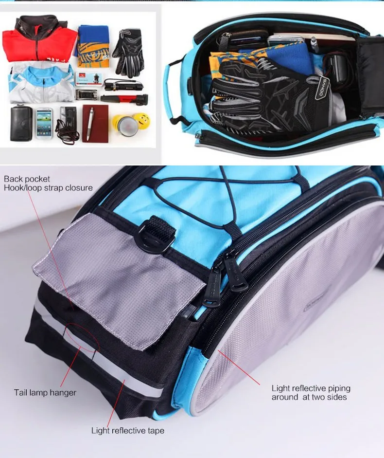 Perfect ROSWHEEL Bicycle 13L Carrier Bag Bike Rack Pannier Trunk Basket Back Seat Shelf Pouch Cycling Luggage Shoulder Handbag 14541 7 Perfect ROSWHEEL Bicycle 13L Carrier Bag Bike Rack Pannier Trunk Basket Back Seat Shelf Pouch Cycling Luggage Shoulder Handbag 14541 7