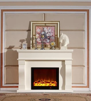 

Free shipping by sea 8067 french style decorative electric fireplace mantel
