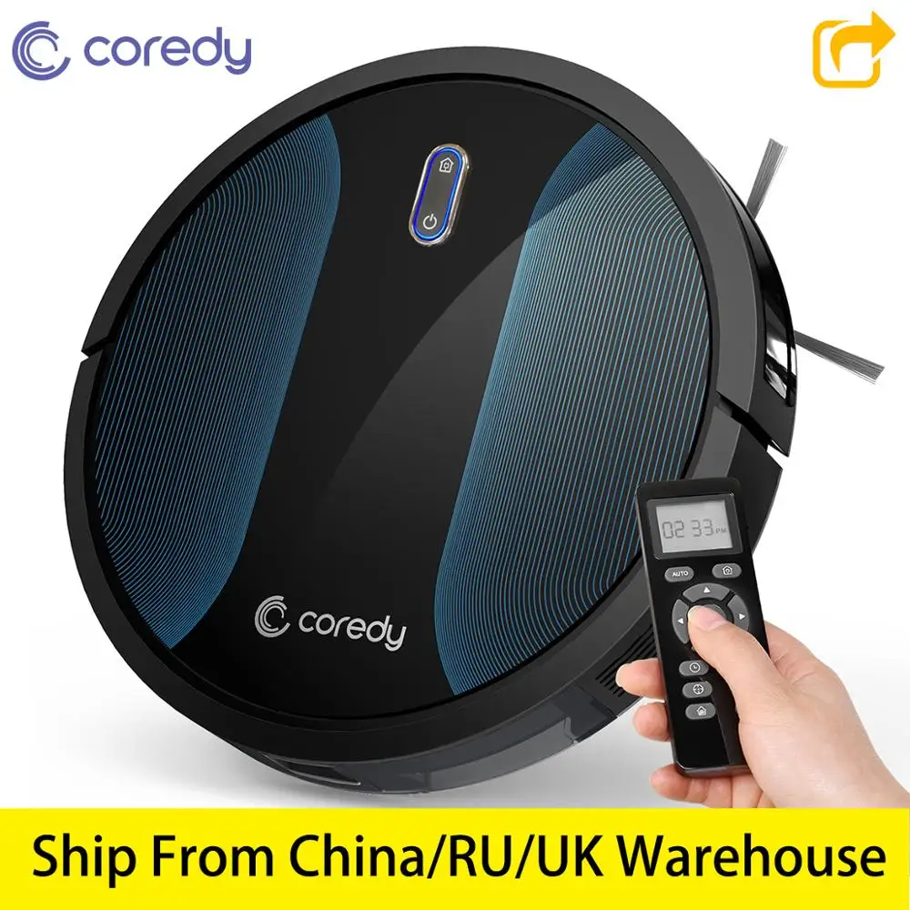 Coredy R500+ 1400PA Robot Vacuum Cleaner Auto Dust Floor Carpet Smart Cleaning Mopping Virtual Boundary Robotic Vacuums Sweeper