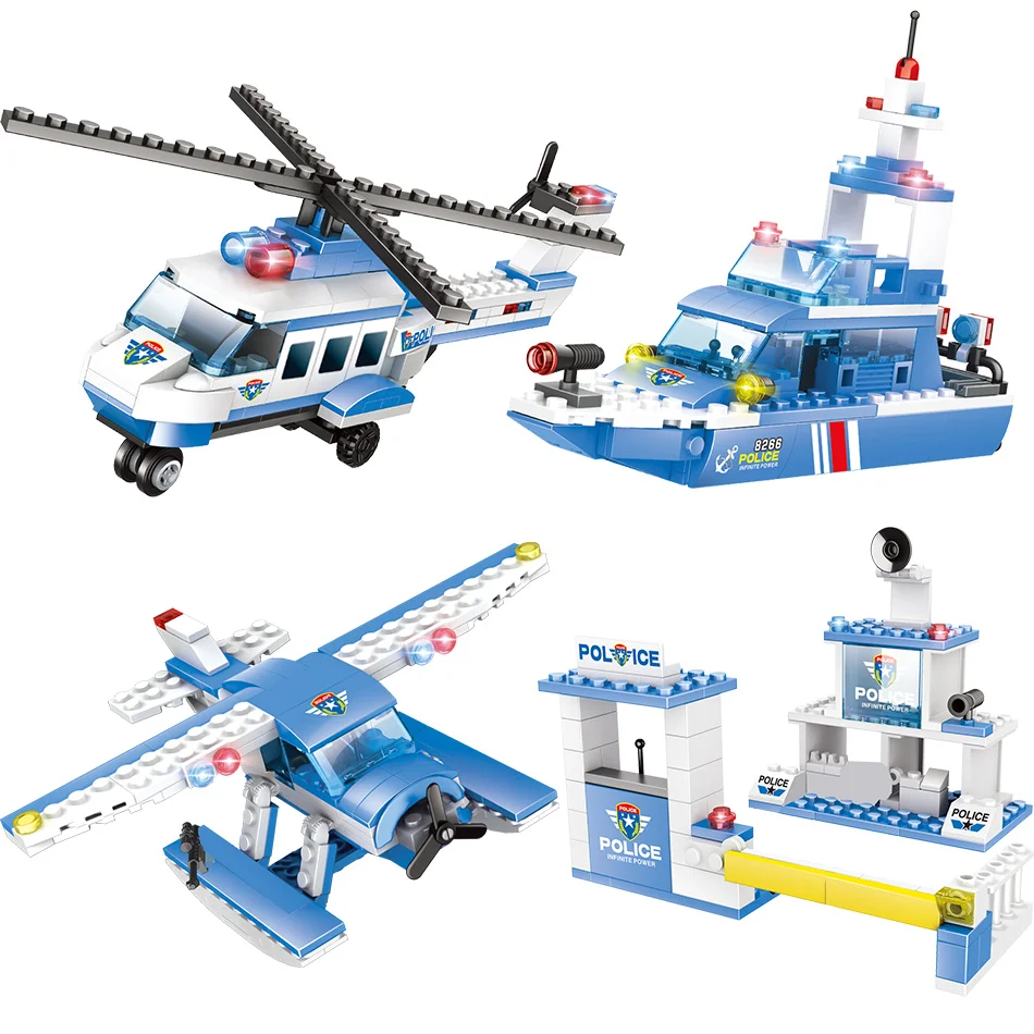 Blocos de Construção Cidade Militar Polícia Estação Compatível Ww2 Swat Equipe Caminhão Blocos Educativos Crianças Brinquedos Presentes 10 Cheap Blocos