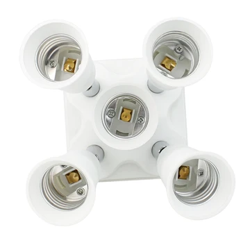 

Led Bulbs Base E27 Led Lamp Holder Converters For Photographic 90-240V 1 To 1/3/4/5 60W Each Socket For Home And Studio Daylight