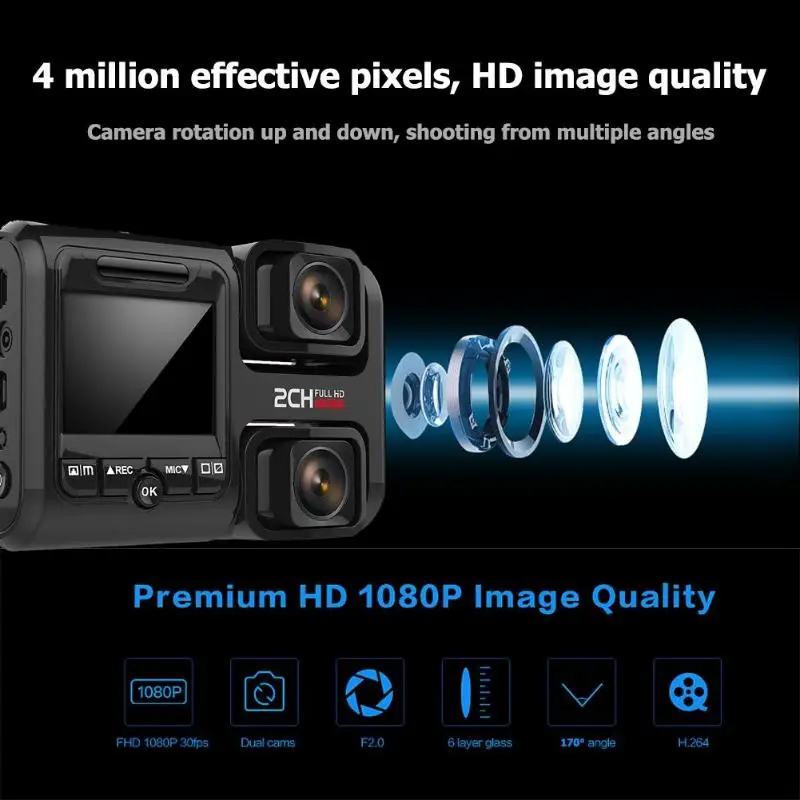 T692C 1080P FHD двойной объектив Автомобильный видеорегистратор Камера рекордер видеорегистратор WiFi gps Автомобильный видеорегистратор двойной объектив g-сенсор камера ночного видения