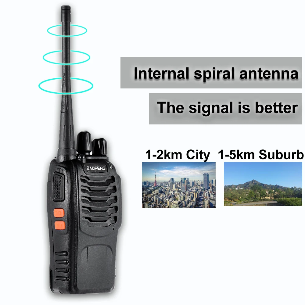 Baofeng BF-888S портативная двухсторонняя рация 888s UHF 400-470MHz 5W портативная Любительская рация CB радио коммуникатор 5км