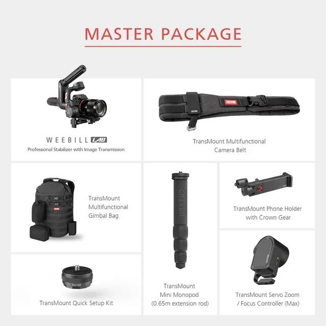 Free ship ZHIYUN Weebill LAB 3-Axis Image Transmission Stabilizer for Mirrorless Camera OLED Display Handheld Gimbal - Цвет: Master Package