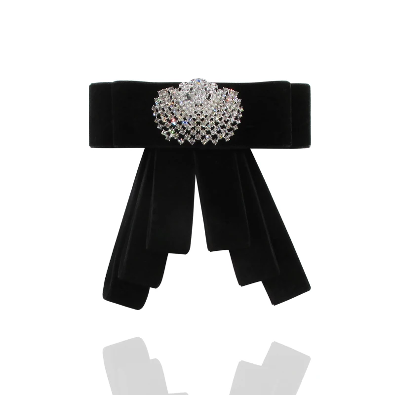 

2018 latest Fabric art Bowknot Brooch And Shirt Bow Tie College Wind Collar Needle Ribbons Fabric Corsage Clothing Accessories