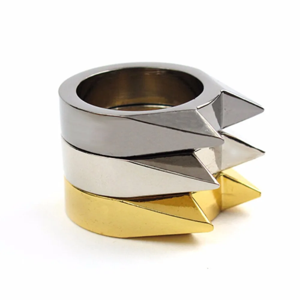 

10Pcs/Lot Self Defense Supplies Tool EDC Tactical Stainless Steel Safety Survival Finger Ring Defence Accessories for Men Women