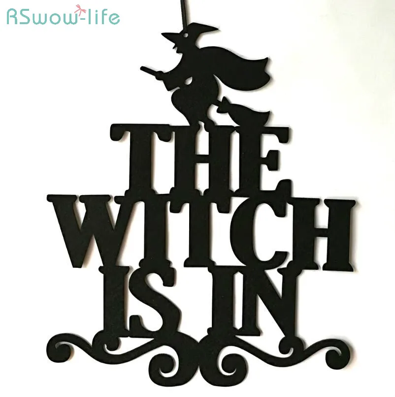 

Halloween Accessories Non-woven Halloween Door Hanging And Wall Decorations Home Party Decoration The Witch Is In Ornaments
