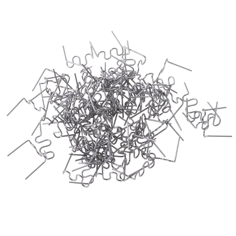 Горячее предложение 100 шт./компл. нарезанные 0,8 мм волна плоские скобы для горячего степлера для Пластик степлер ремонт сварщик высокое качество автомобильные аксессуары